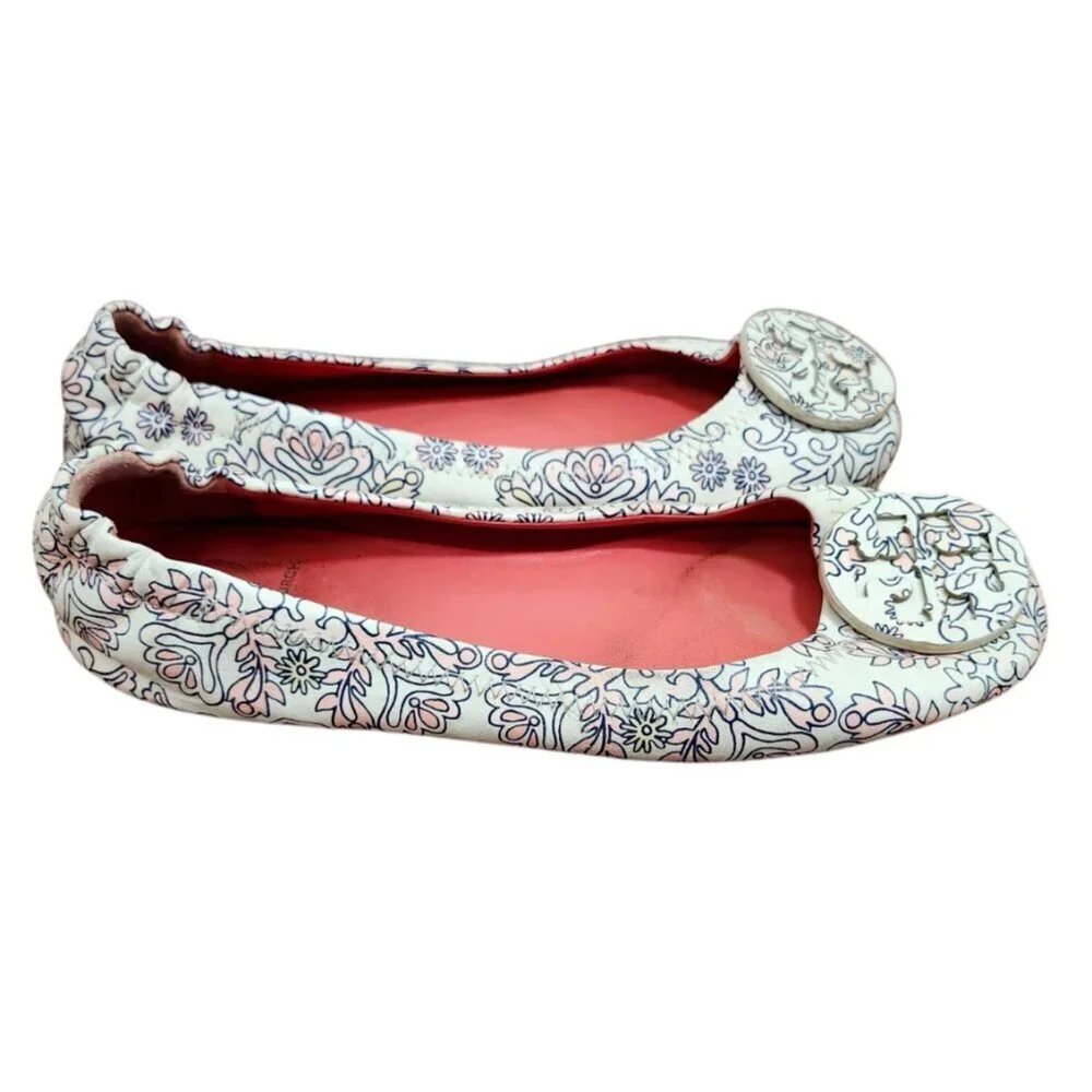 Tory Burch Minnie Travel ballet flats Leather Hicks Garden 6